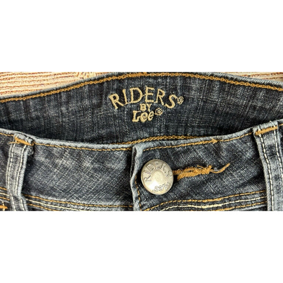 Riders By Lee Jeans Women's Size 14P Blue Cotton Blend Flared 26 1/2 inseam - Picture 4 of 11